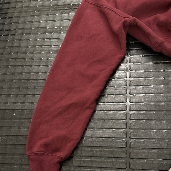 Aritzia Maroon Half-Zip Cropped Sweatshirt - Picture 6 of 10